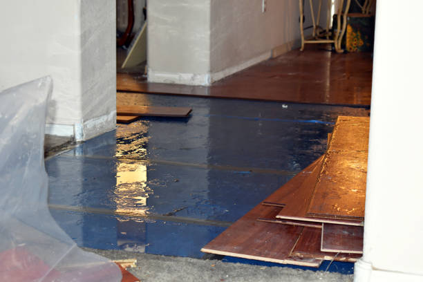 Professional Water Damage Restoration technician working in Breezy Point, NY